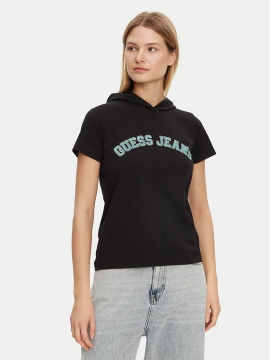 Obrázek produktu Guess T-Shirt W5GP28 J1314 Černá Regular Fit
