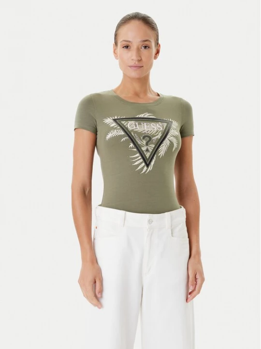 Obrázek produktu Guess T-Shirt W5YI13 J1314 Khaki Regular Fit