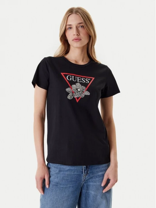 Obrázek produktu Guess T-Shirt W5YI38 I3Z14 Černá Regular Fit