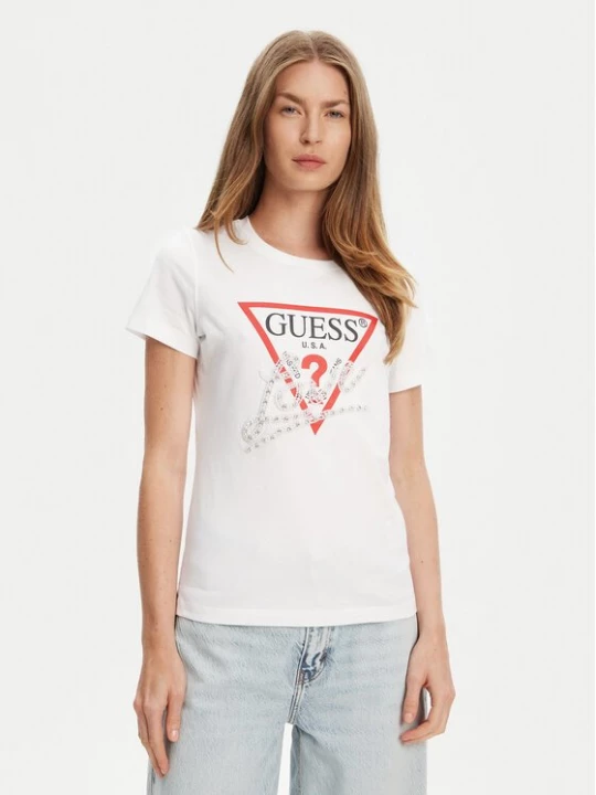 Obrázek produktu Guess T-Shirt W5YI40 I3Z14 Bílá Regular Fit