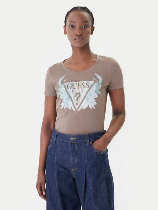 Obrázek produktu Guess T-Shirt W6GI12 K3027 Hnědá Regular Fit