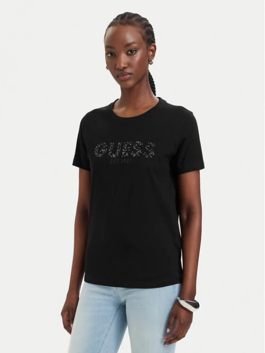 Obrázek produktu Guess T-Shirt W6GI15 K3035 Černá Regular Fit