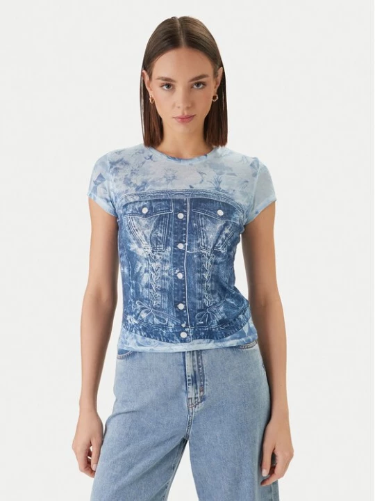 Obrázek produktu Guess T-Shirt W6GI44 K3614 Modrá Regular Fit