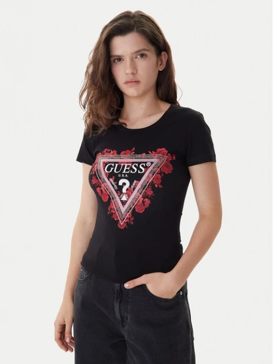 Obrázek produktu Guess T-Shirt W6RI23 J1314 Černá Regular Fit