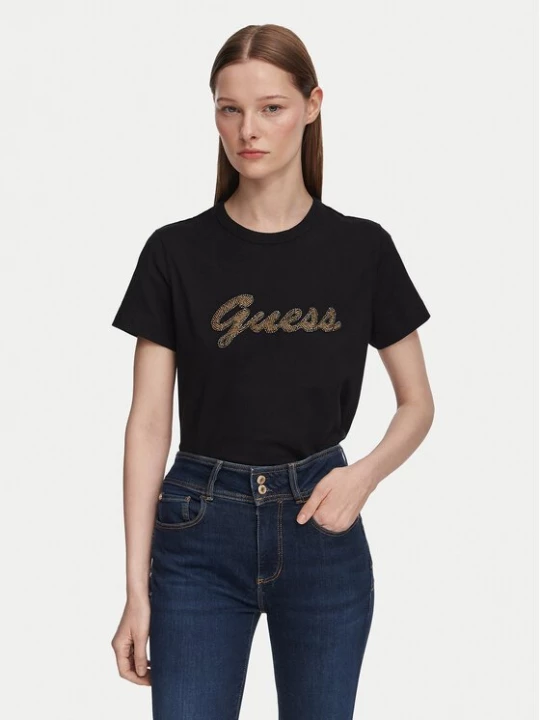Obrázek produktu Guess T-Shirt W6YI29 K4348 Černá Regular Fit