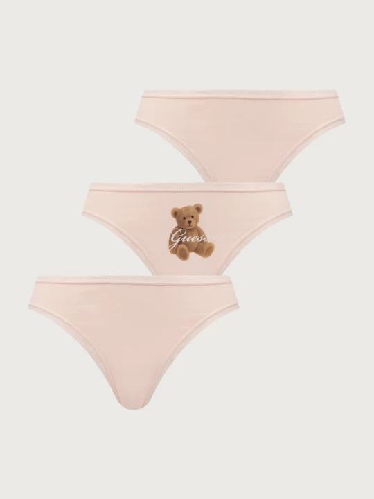 Obrázek produktu Guess tanga dámské bavlněné elastanem ARIA 3-pack růžová