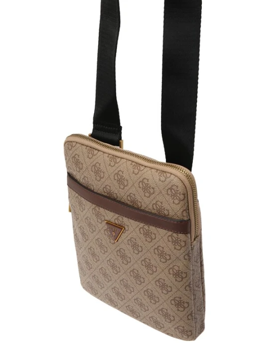 Obrázek produktu GUESS Taška přes rameno 'MILANO CROSSBODY FLAT' tmavě béžová / hnědá / zlatá