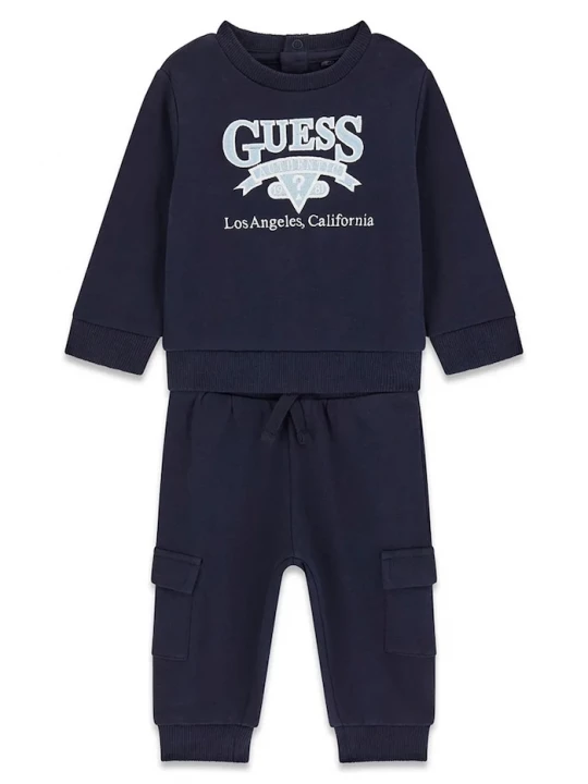 Obrázek produktu Guess tepláková souprava dětská bavlněná námořnická modř