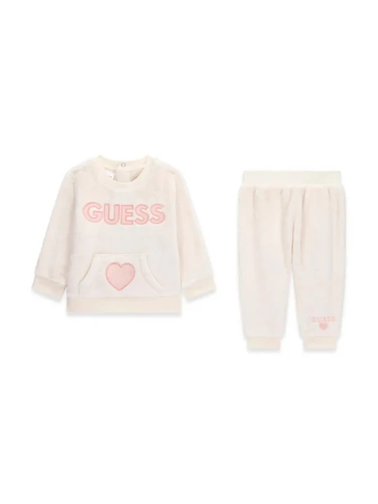 Obrázek produktu Guess tepláková souprava kojenecká fleecová béžová