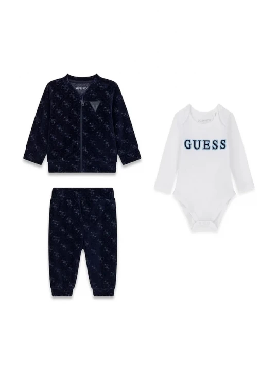 Obrázek produktu Guess teplákový set kojenecký s bavlnou námořnická modř