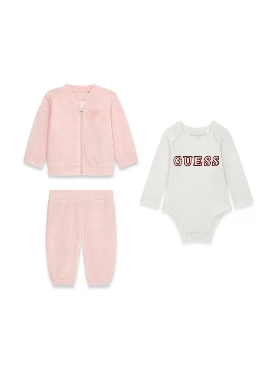 Obrázek produktu Guess teplákový set kojenecký s bavlnou růžová