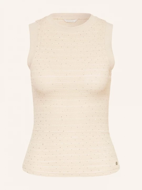 Obrázek produktu Guess Top Francine S Ozdobnými Kameny béžová
