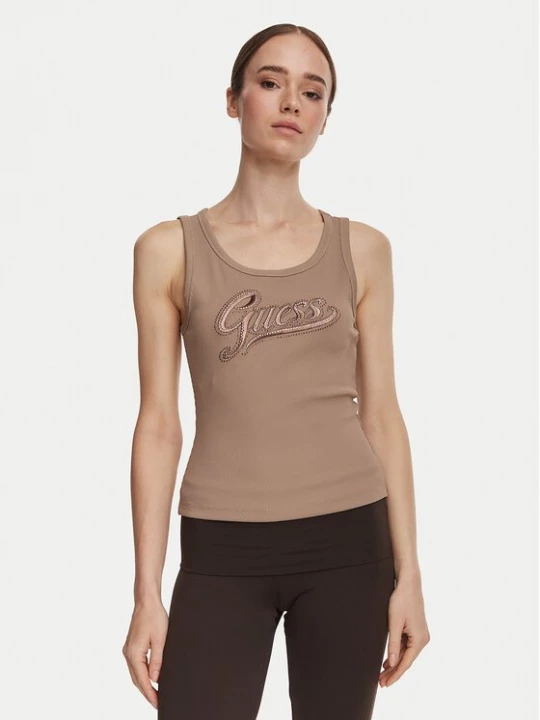 Obrázek produktu Guess Top W6YP30 K4380 Světle hnědá Slim Fit