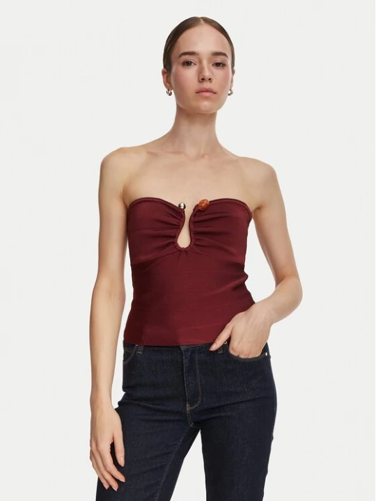 Obrázek produktu Guess Top W6YR37 Z1042 Bordó Slim Fit