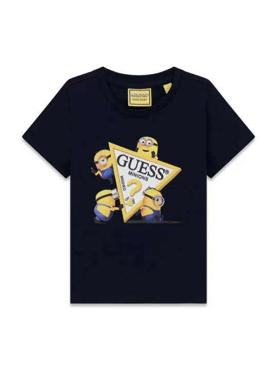 Obrázek produktu Guess tričko dětské bavlněné GJ X MINIONS námořnická modř
