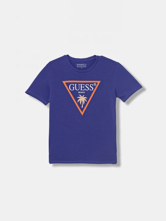 Obrázek produktu Guess tričko dětské bavlněné s elastanem fialová