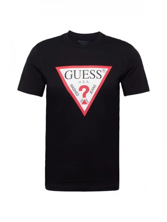 Obrázek produktu GUESS Tričko  jasně červená / černá / barva bílé vlny