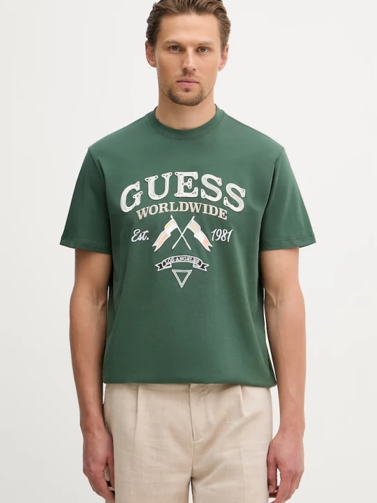 Obrázek produktu Guess tričko pánské bavlněné zelená