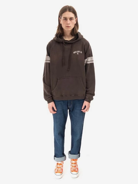 Obrázek produktu Guess U..A. Bavlněná mikina Guess Washed Hoodie Guess U.S.A. hnědá