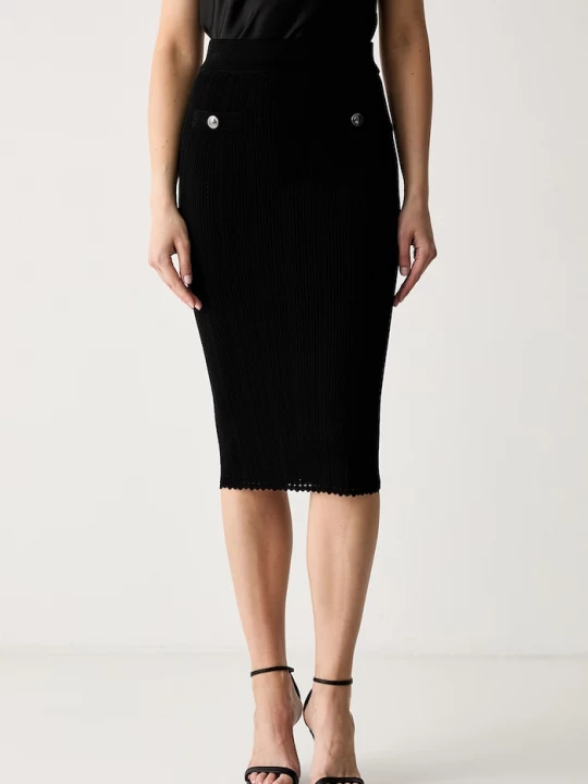 Obrázek produktu Guess úpletová sukně s viskózou CARMEN černá