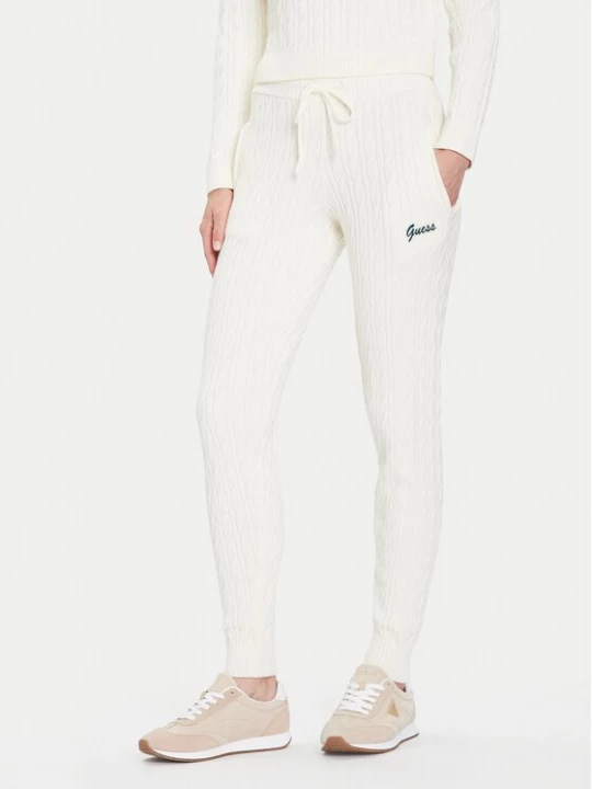 Obrázek produktu Guess Úpletové kalhoty V5BB20 Z0572 Écru Regular Fit Krémová