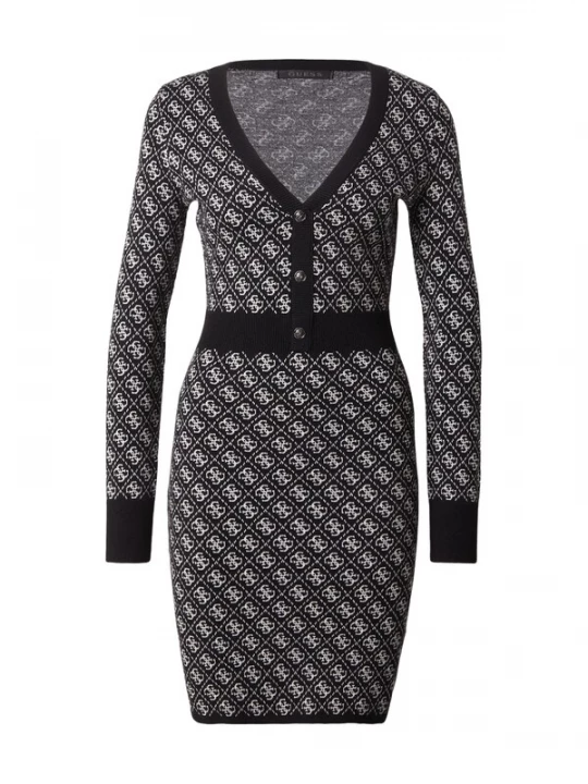 Obrázek produktu GUESS Úpletové šaty 'AUBREY' černá / bílá