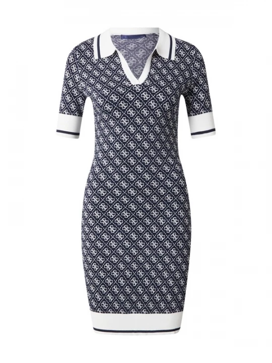 Obrázek produktu GUESS Úpletové šaty námořnická modř / bílá
