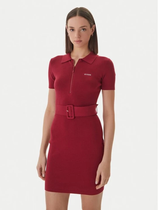 Obrázek produktu Guess Úpletové šaty V6RK08 Z4642 Bordó Slim Fit