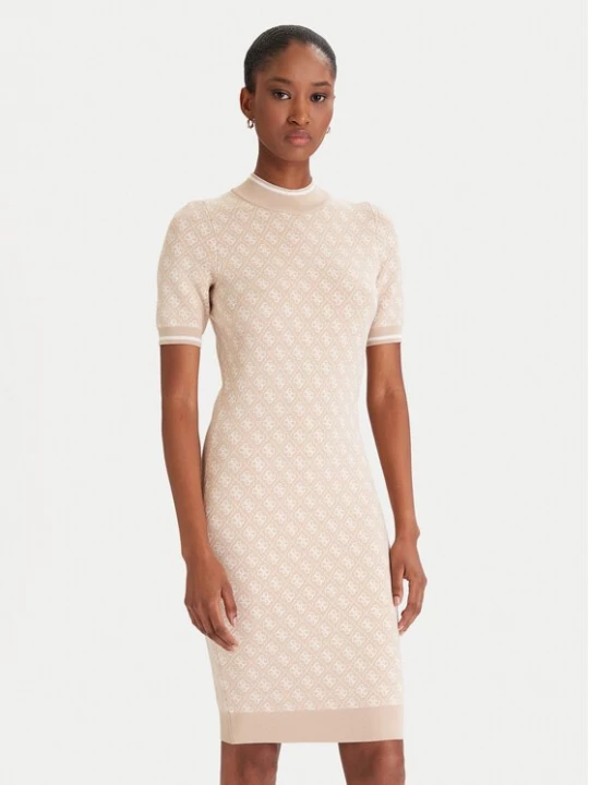 Obrázek produktu Guess Úpletové šaty W3YK39 Z37K0 Béžová Slim Fit