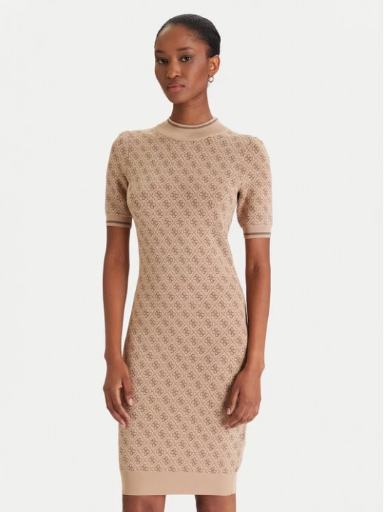 Obrázek produktu Guess Úpletové šaty W3YK39 Z37K0 Béžová Slim Fit