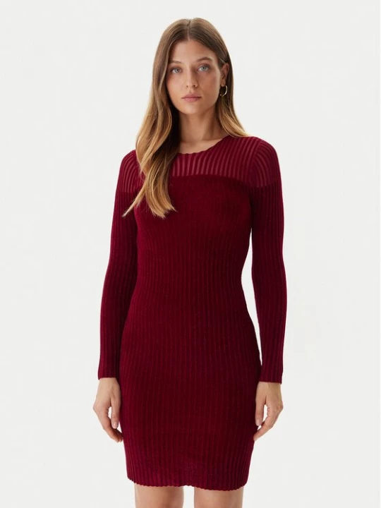Obrázek produktu Guess Úpletové šaty W5BK63 Z0890 Červená Slim Fit