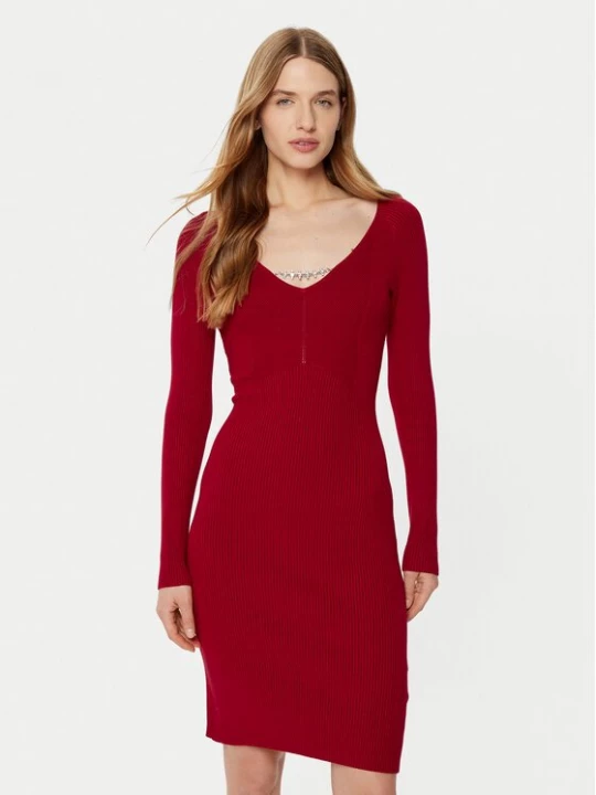 Obrázek produktu Guess Úpletové šaty W5RK07 Z2YJ2 Červená Regular Fit