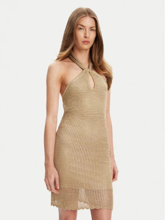 Obrázek produktu Guess Úpletové šaty W5YK34 Z24F0 Zlatá Slim Fit