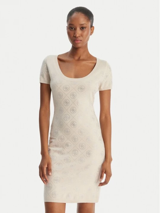 Obrázek produktu Guess Úpletové šaty W6RK92 Z3JD2 Béžová Regular Fit