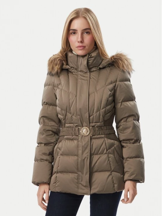 Obrázek produktu Guess Vatovaná bunda W6BL38 W4087 Tmavě béžová Slim Fit
