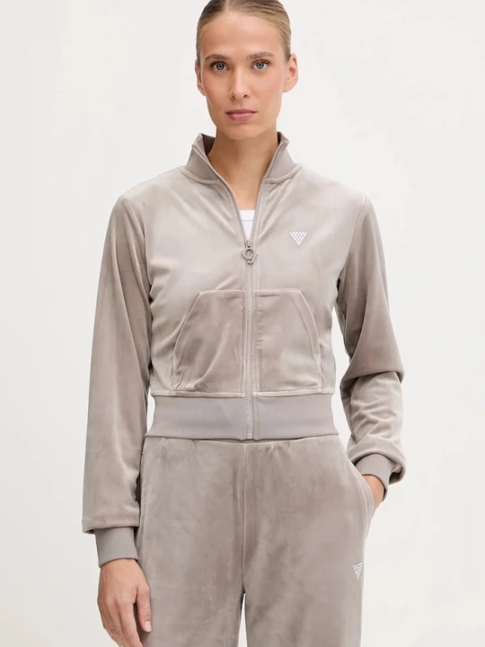 Obrázek produktu Guess Velurová mikina COUTURE béžová