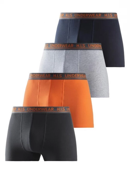 Obrázek produktu H.I.S Boxerky  šedá / antracitová / oranžová / černá