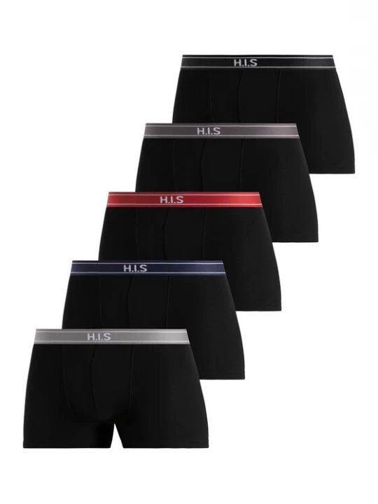 Obrázek produktu H.I.S Boxerky  šedá / červená / černá / bílá
