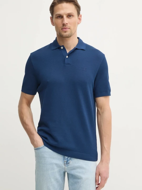 Obrázek produktu Hackett London Bavlněné polo tričko Hackett London námořnická modř