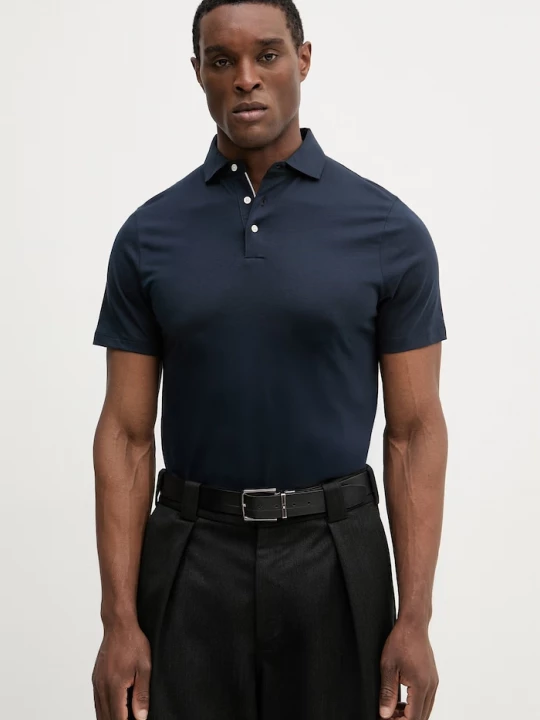 Obrázek produktu Hackett London Bavlněné polo tričko Hackett London námořnická modř