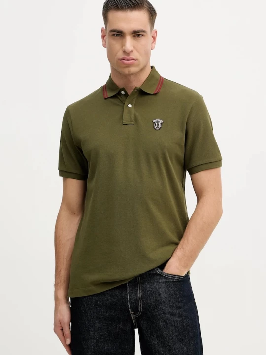 Obrázek produktu Hackett London Bavlněné polo tričko Hackett London zelená