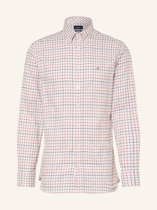 Obrázek produktu Hackett London Košile Tattersall Tailored Fit krémová / tmavě šedá / lososová