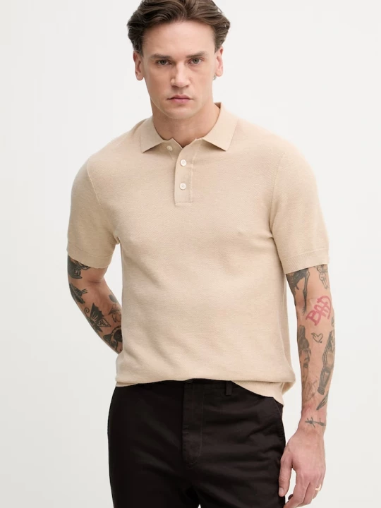 Obrázek produktu Hackett London polo pánské s bavlnou béžová