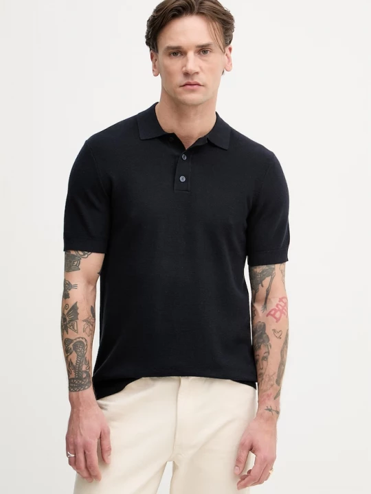 Obrázek produktu Hackett London polo pánské s bavlnou námořnická modř
