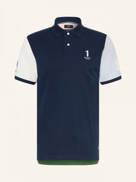 Obrázek produktu Hackett London Polokošile Z Piké Classic Fit tmavě modrá / světle šedá / tmavě zelená