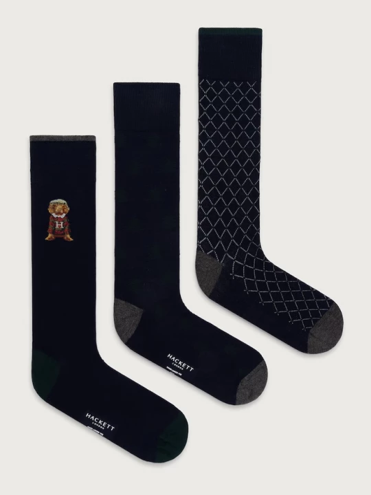 Obrázek produktu Hackett London ponožky pánské 3-pack námořnická modř