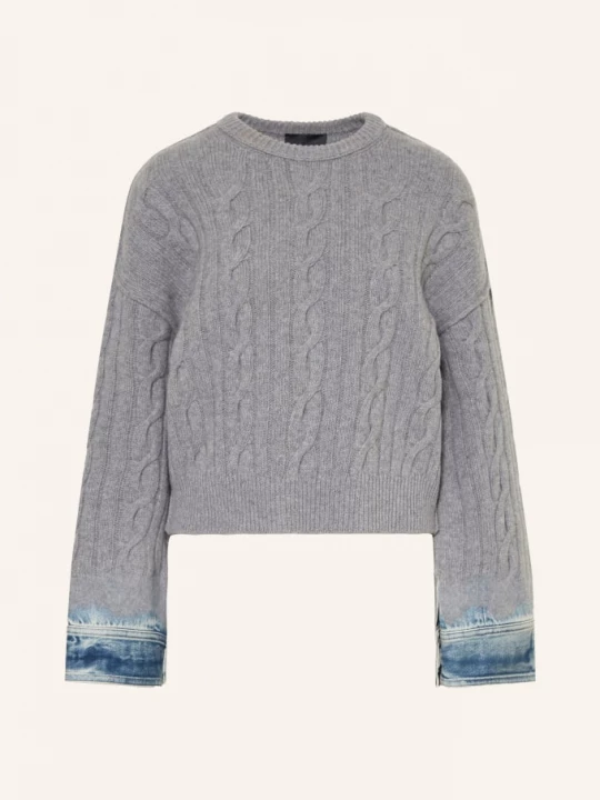 Obrázek produktu Haikure Svetr Karine Z Kombinace Materiálů S Merino Vlnou šedá / modrá