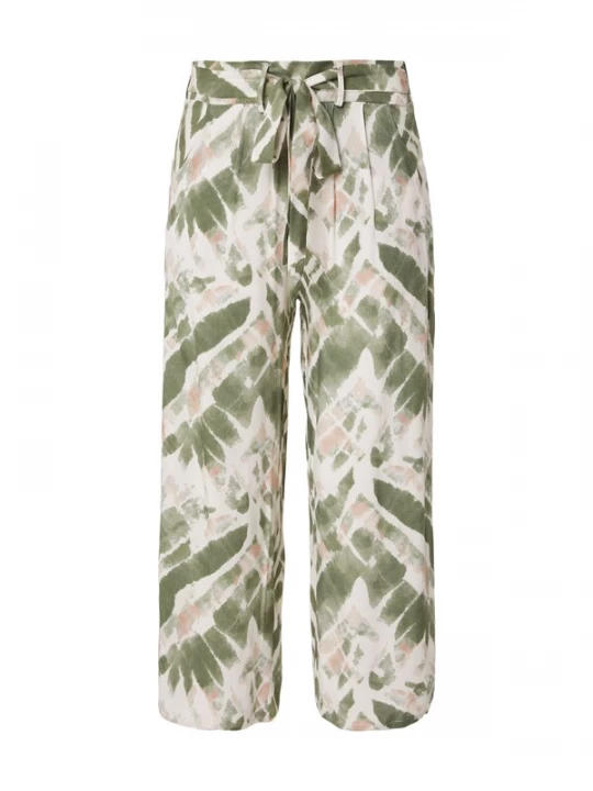 Obrázek produktu Hailys Kalhoty se sklady v pase 'Ci44ra' khaki / růžová / bílá