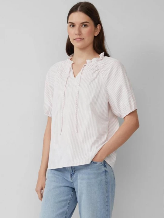 Obrázek produktu Halenka s volnějším střihem Relaxed Fit a s rýškovým límcem s.Oliver růžová