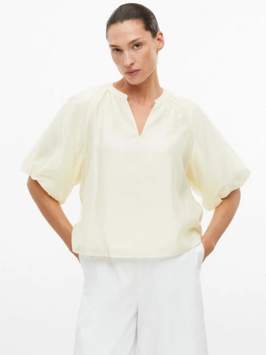 Obrázek produktu Halenka s volným střihem Loose Fit s nabíranými rukávy s.Oliver žlutá